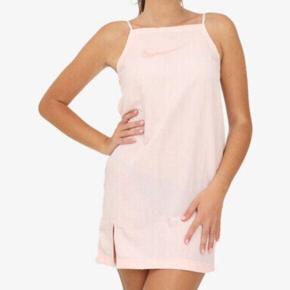 Nike Swoosh Women Woven Cami Dress Size XL Sleeveless Light Pink Size XL - Picture 1 of 12